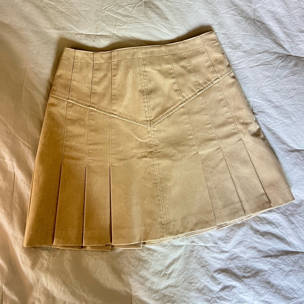 Free People Camel Suede Skirt